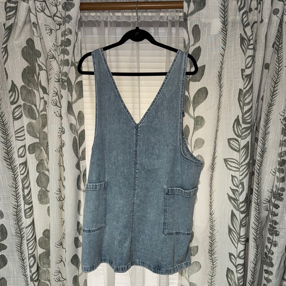 Denim Sleeveless V-Neck Dress